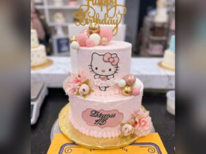 Two Tier Hello Kitty Cake in Lahore