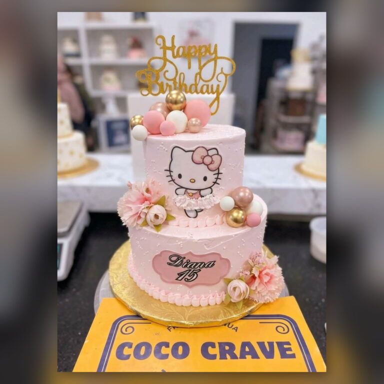 Two Tier Hello Kitty Cake in Lahore