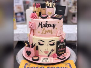 Two Tier Makeup Lover Cake in Lahore — CocoCrave.pk Lahore
