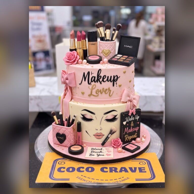 Two Tier Makeup Lover Cake in Lahore