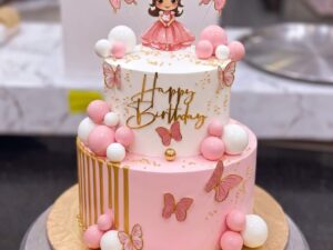 Two Tier Pink Fairy Cake in Lahore