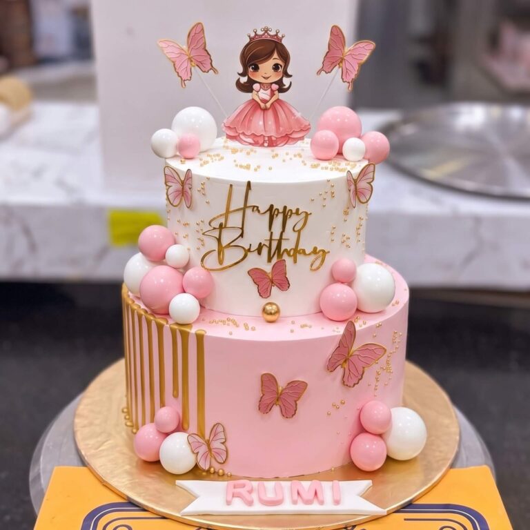 Two Tier Pink Fairy Cake in Lahore