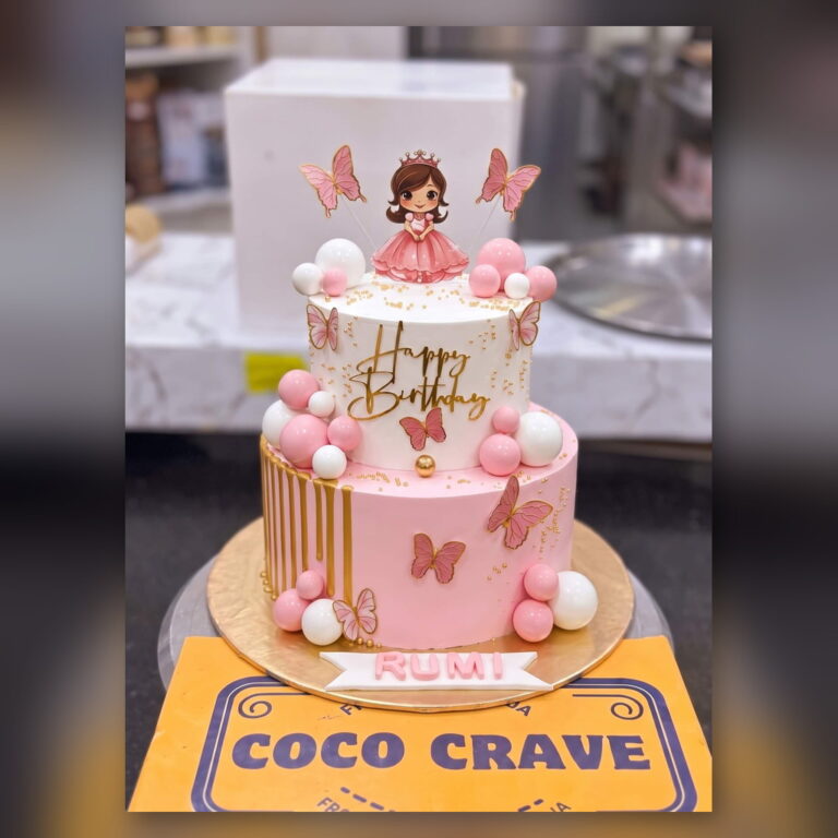 Two Tier Pink Fairy Cake in Lahore