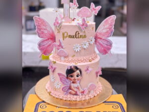 Two Tier Pink Fairy Cake with Wings in Lahore — CocoCrave.pk Lahore