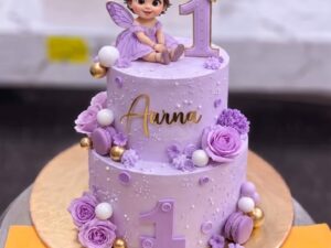 Two Tier Purple Fairy Cake in Lahore
