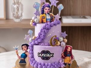 Two Tier Purple Princess Cake in Lahore
