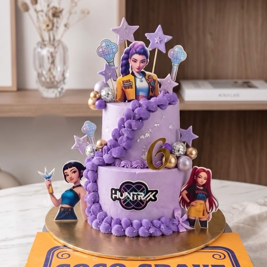 Two Tier Purple Princess Cake in Lahore Two Tier Purple Princess Cake by CocoCrave.pk in Lahore