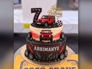 Two Tier Red Jeep Cake in Lahore — CocoCrave.pk Lahore