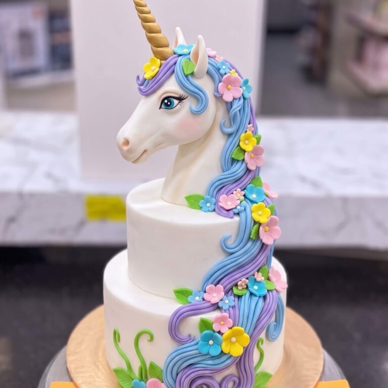 Two Tier Unicorn Figure Cake in Lahore