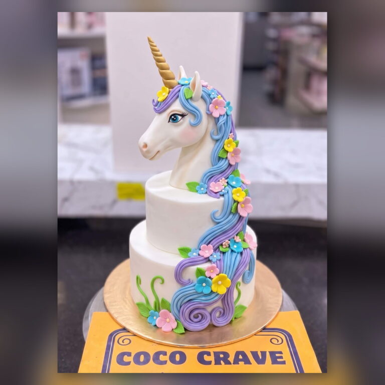 Two Tier Unicorn Figure Cake in Lahore