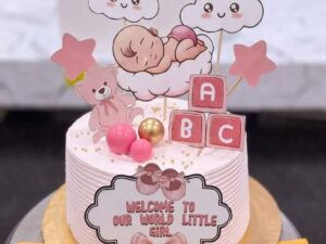 Welcome Baby Girl ABC Cake in Lahore
