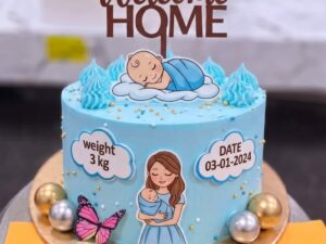 Welcome Home Baby Boy Cake in Lahore