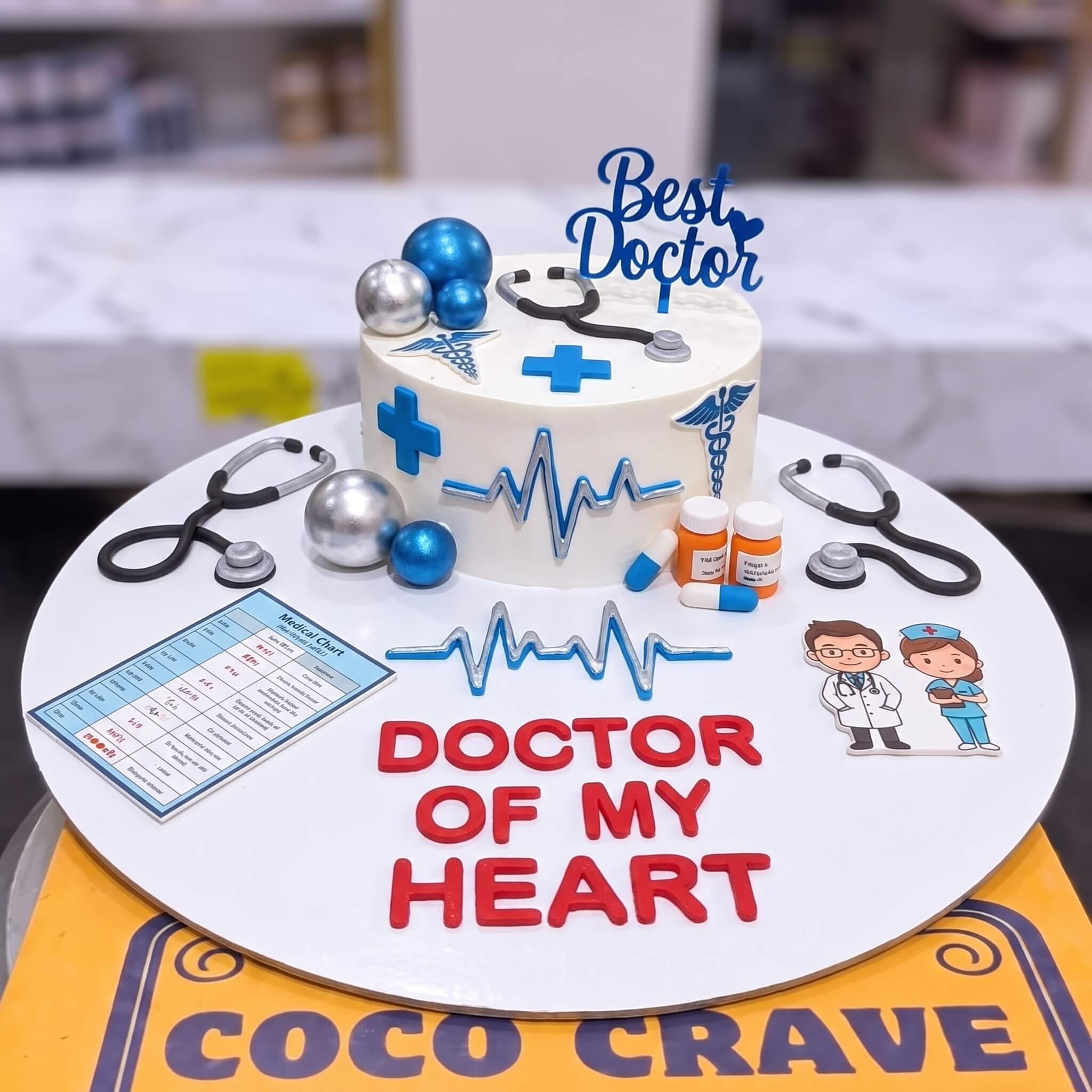 White Best Doctor Birthday Cake in Lahore White Best Doctor Birthday Cake in Lahore — CocoCrave Lahore