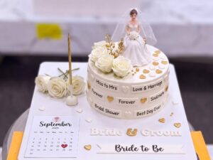 White Floral Bride To Be Cake in Lahore
