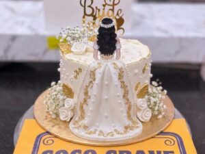 White Gown Bride To Be Cake in Lahore