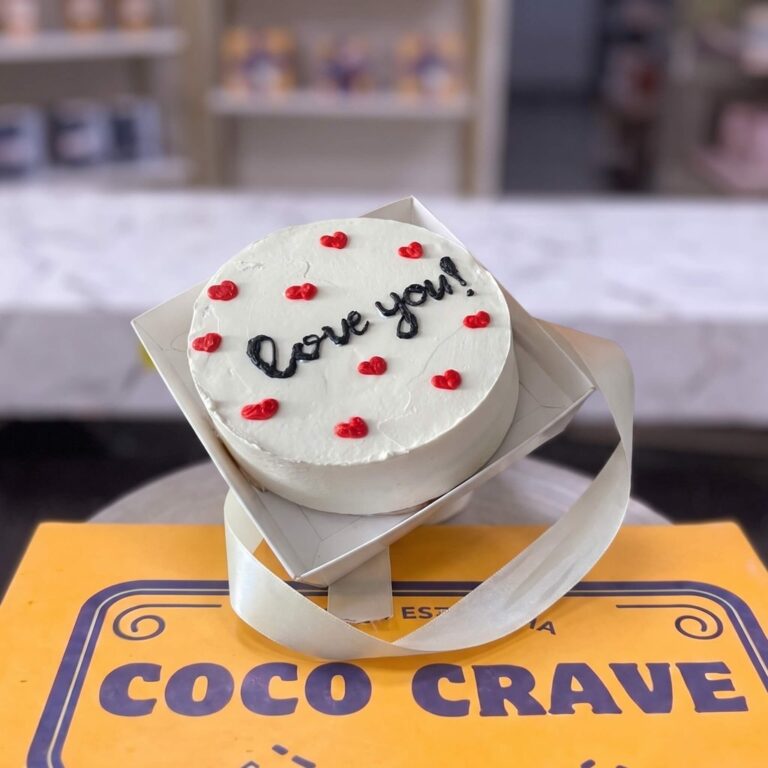 White Love You Message Cake in Lahore