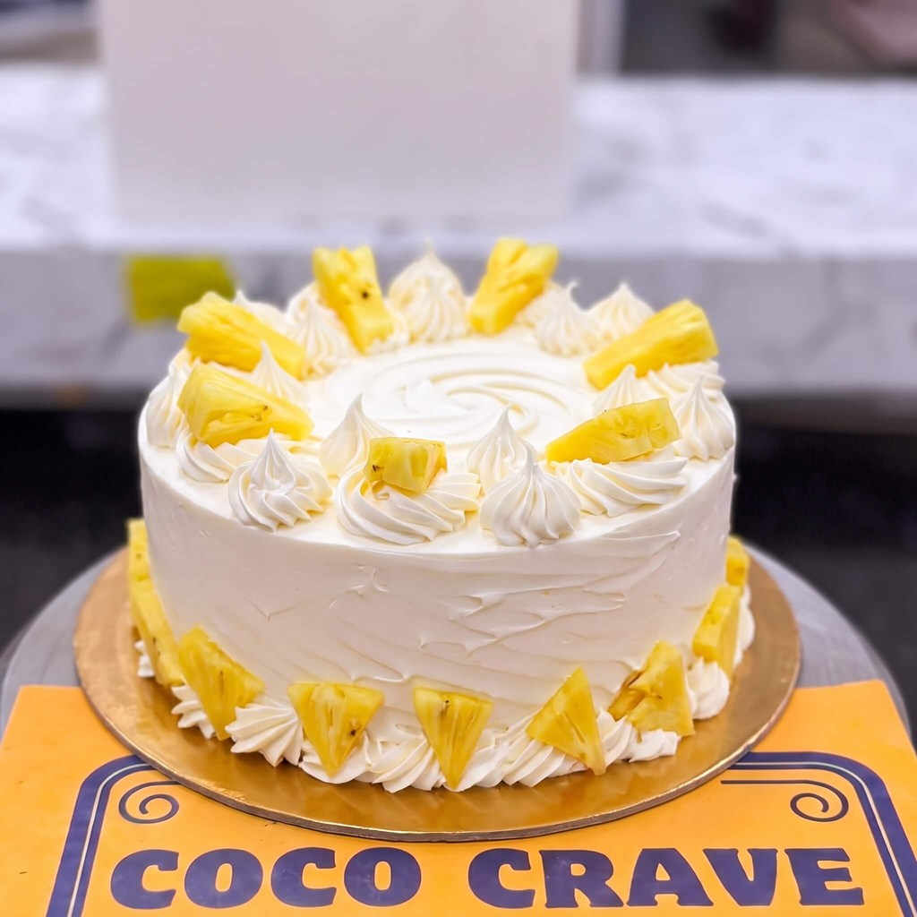 White Pineapple Cream Birthday Cake in Lahore White Pineapple Cream Birthday Cake in Lahore — CocoCrave Lahore