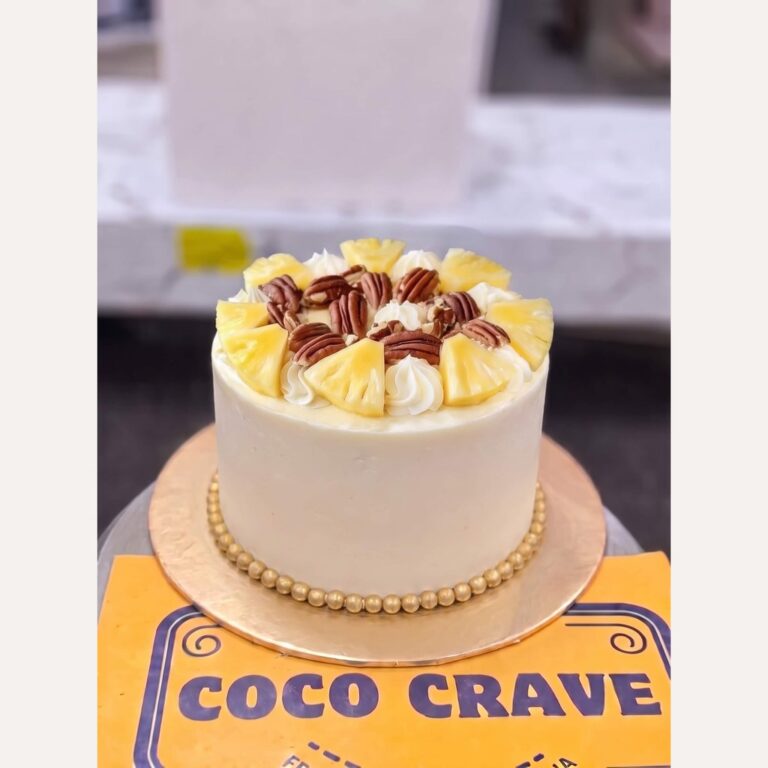 White Pineapple Pecan Cherry Cream Cake in Lahore