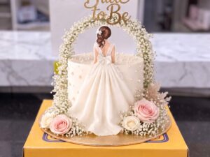 White Rose Arch Cake for Bride in Lahore