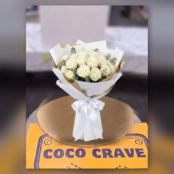 White Rose Bouquet in Lahore — delivered in Lahore
