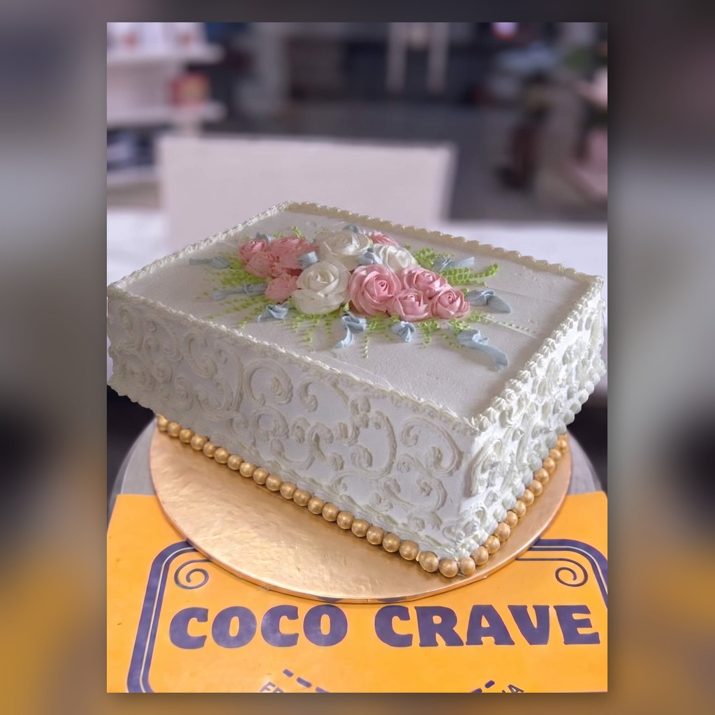 White Rose Sheet Cake in Lahore White Rose Sheet Cake in Lahore — CocoCrave.pk Lahore
