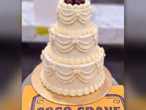 White Vintage Buttercream Cherry Cake in Lahore — CocoCrave.pk Lahore