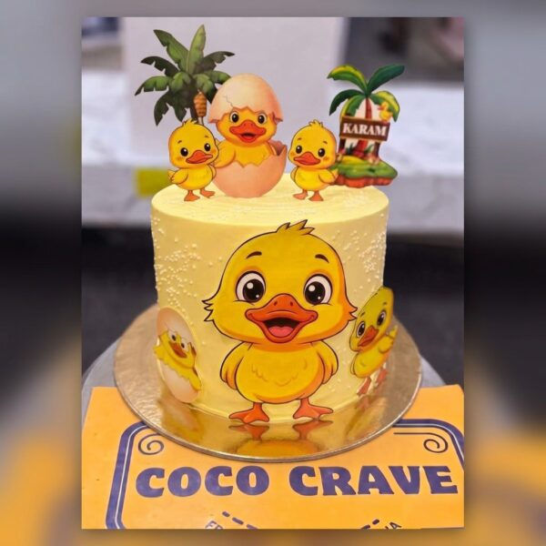 Yellow Duckling Birthday Cake in Lahore — delivered in Lahore