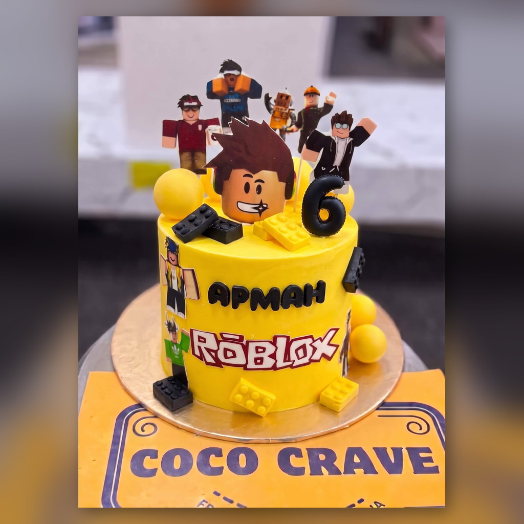 Yellow Roblox Avatar Birthday Cake in Lahore Yellow Roblox Avatar Birthday Cake in Lahore — CocoCrave.pk Lahore