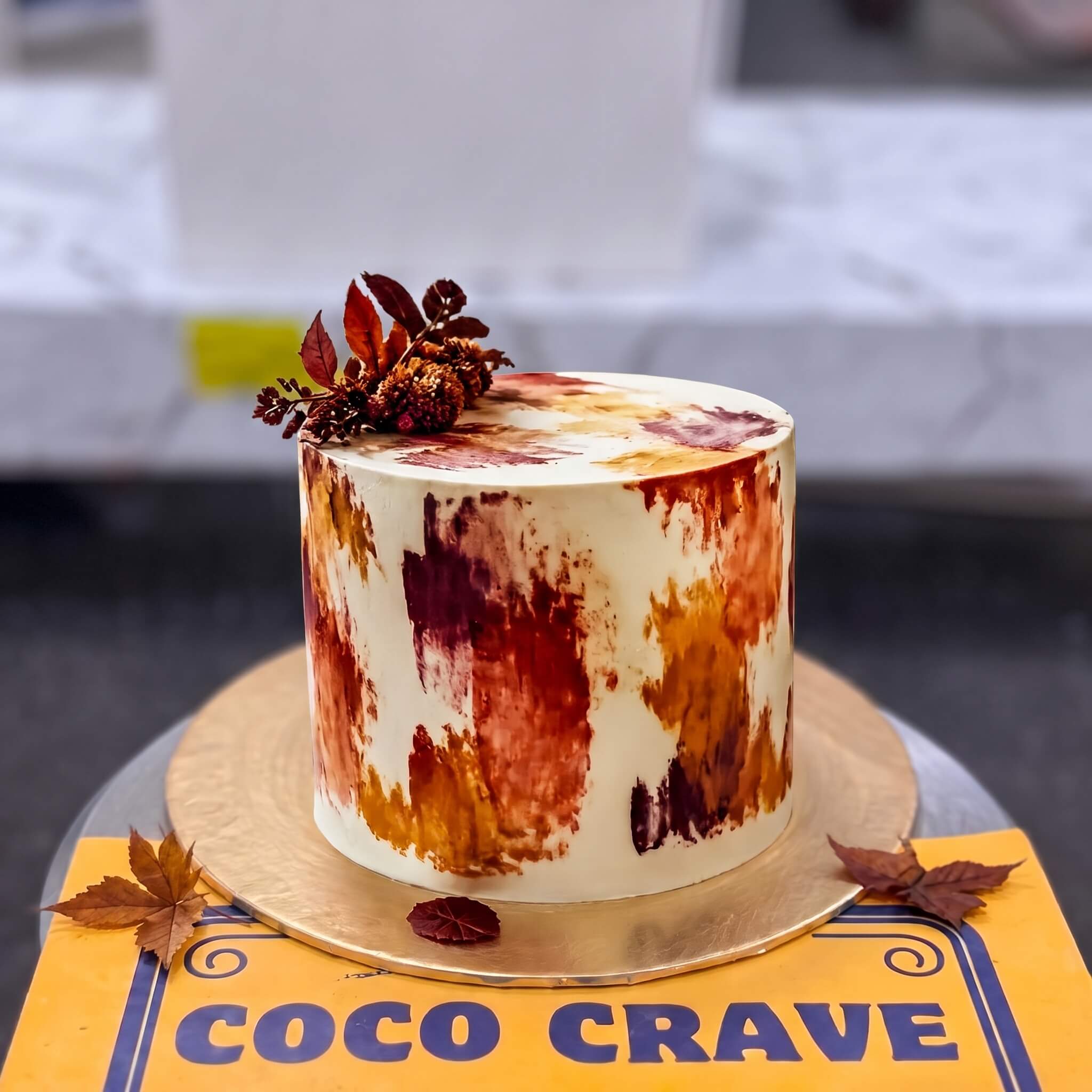 Autumn Brushstroke Painted Buttercream Cake in Lahore Autumn Brushstroke Painted Buttercream Cake in Lahore — CocoCrave Lahore