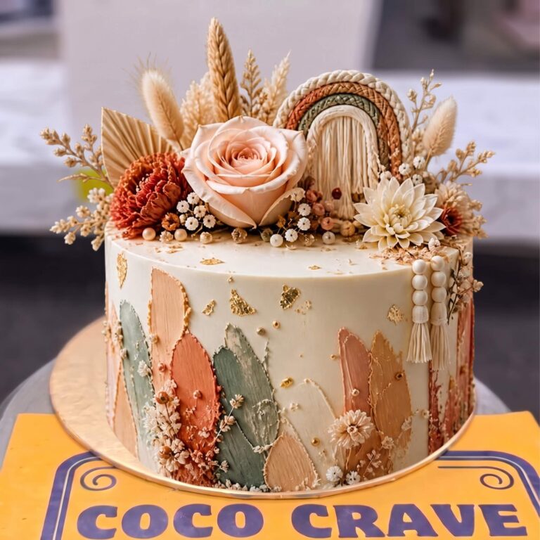 Earthy Rose Botanical Cake in Lahore