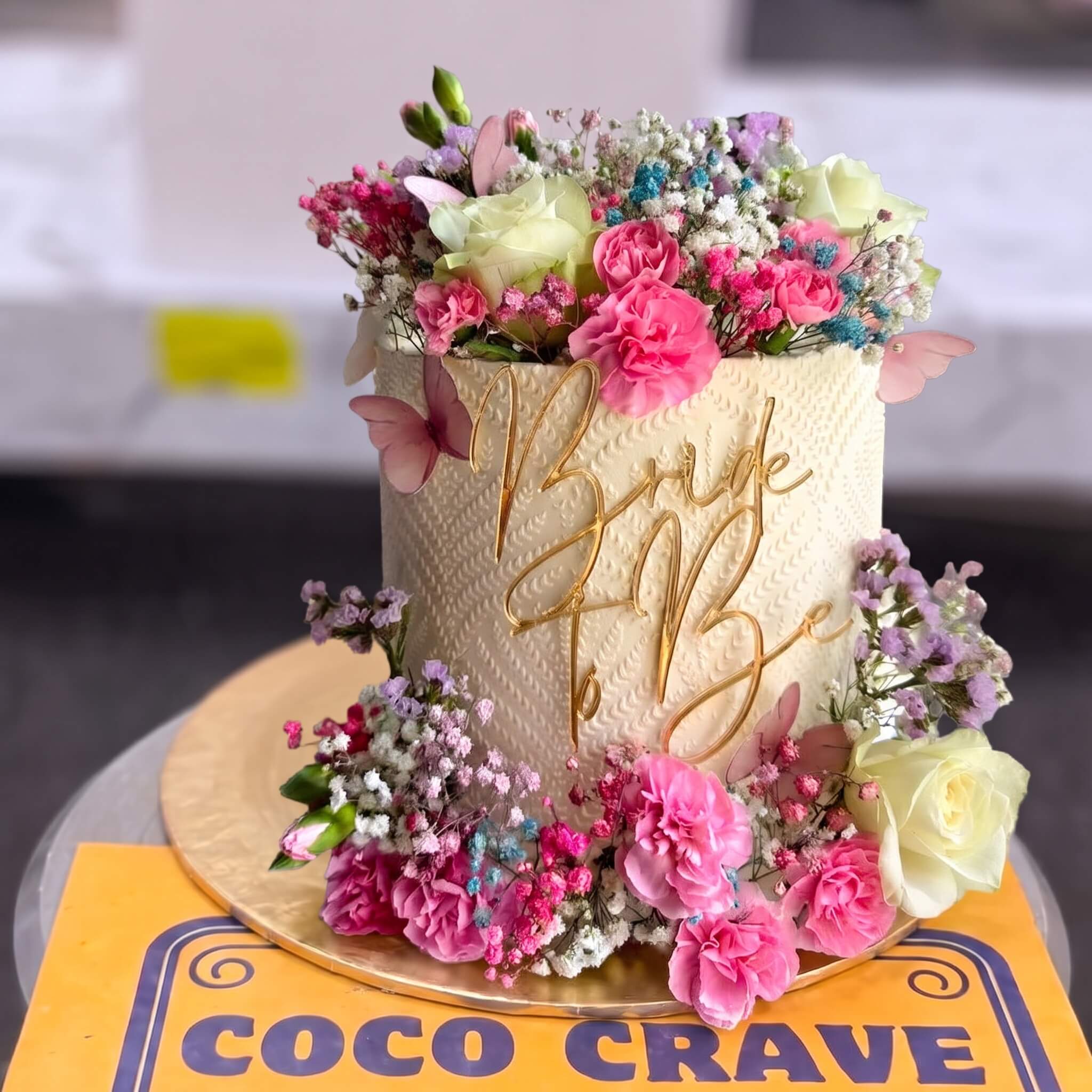 Pastel Rose Fresh Floral Bride To Be Cake in Lahore Pastel Rose Fresh Floral Bride To Be Cake in Lahore