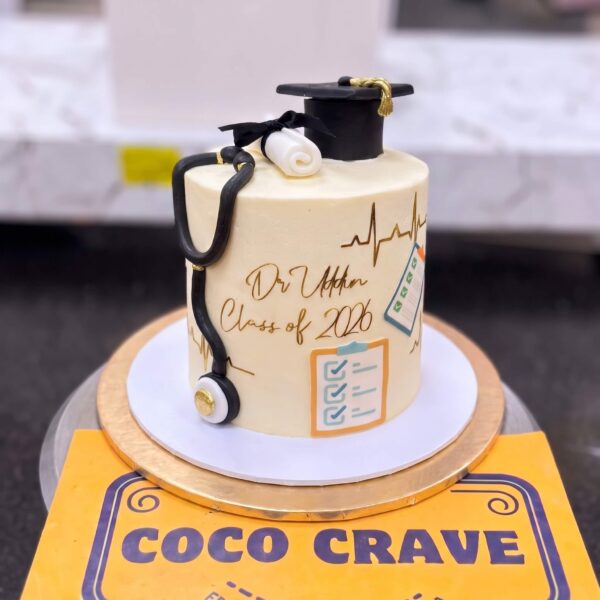 Doctor Medical Graduation Theme Cake in Lahore