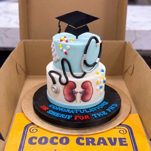 Doctor Medical Theme Two Tier Cake in Lahore