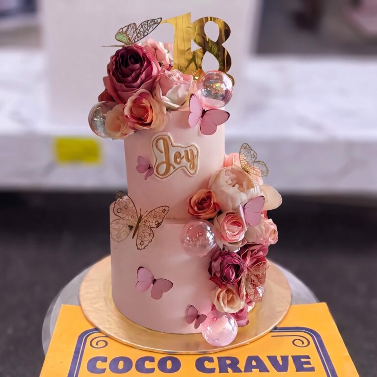 Blush Fresh Rose Two Tier Cake in Lahore