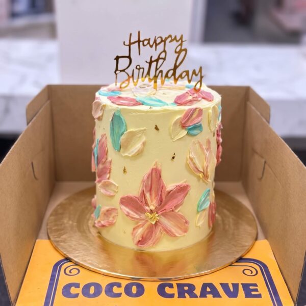 Pastel Palette Knife Buttercream Birthday Cake II in Lahore