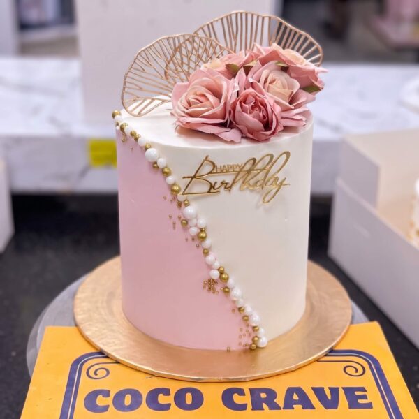 Blush Rose Buttercream Birthday Cake II in Lahore
