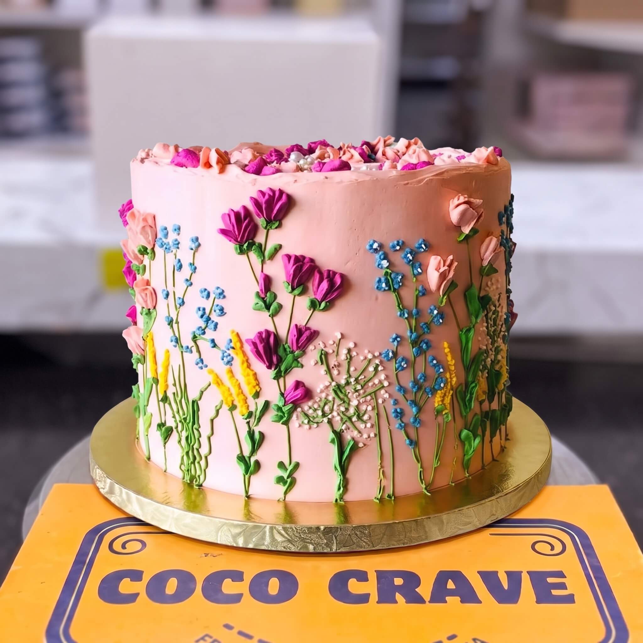 Blush Wildflower Buttercream Cake in Lahore Blush Wildflower Buttercream Cake in Lahore