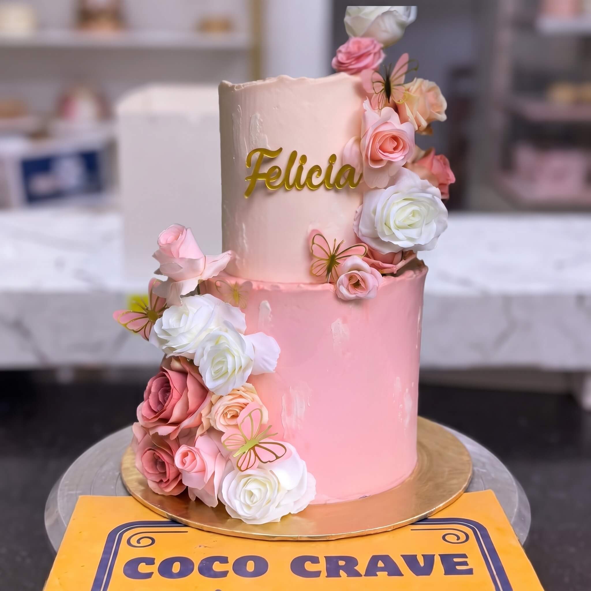 Blush Rose Sugar Two Tier Cake II in Lahore Blush Rose Sugar Two Tier Cake II in Lahore