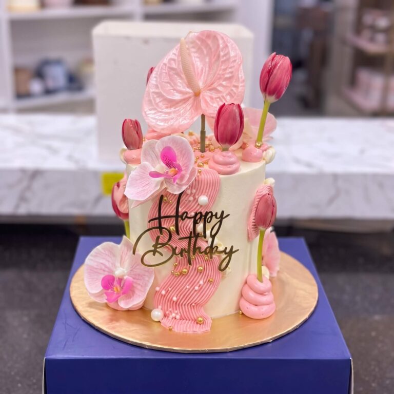 Blush Orchid Fresh Birthday Cake in Lahore