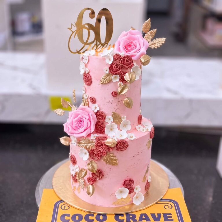 Blush Rose Sugar Two Tier Cake in Lahore