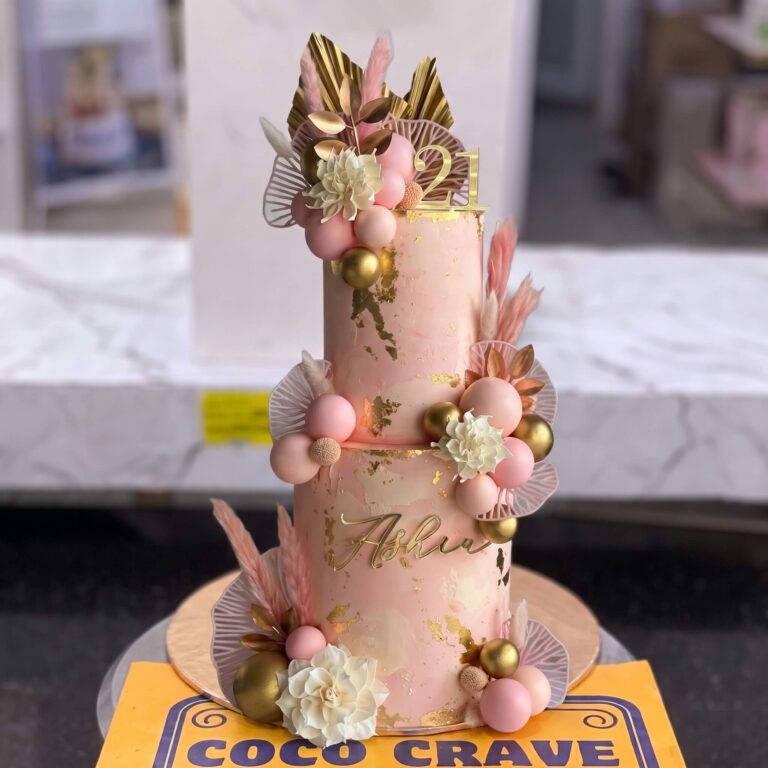 Blush Botanical Two Tier Cake in Lahore