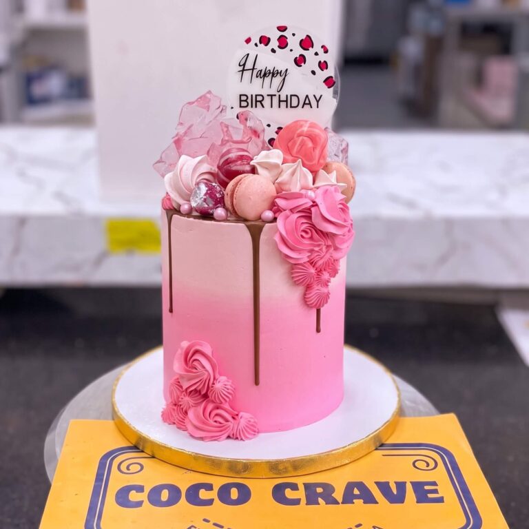 Blush Rose Buttercream Birthday Cake in Lahore