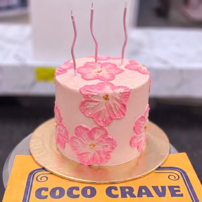 Blush Blossom Palette Knife Buttercream Cake in Lahore