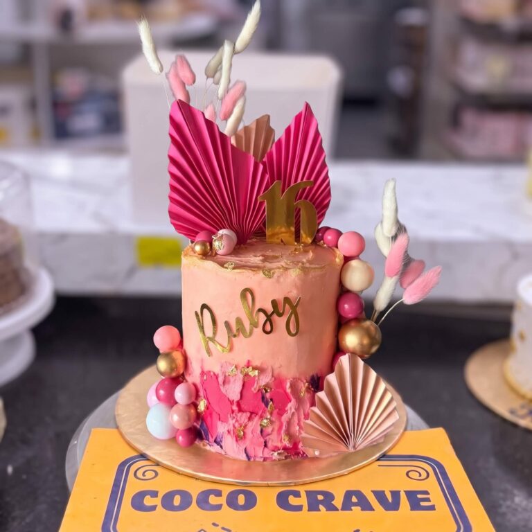 Blush Botanical 16th Birthday Cake in Lahore