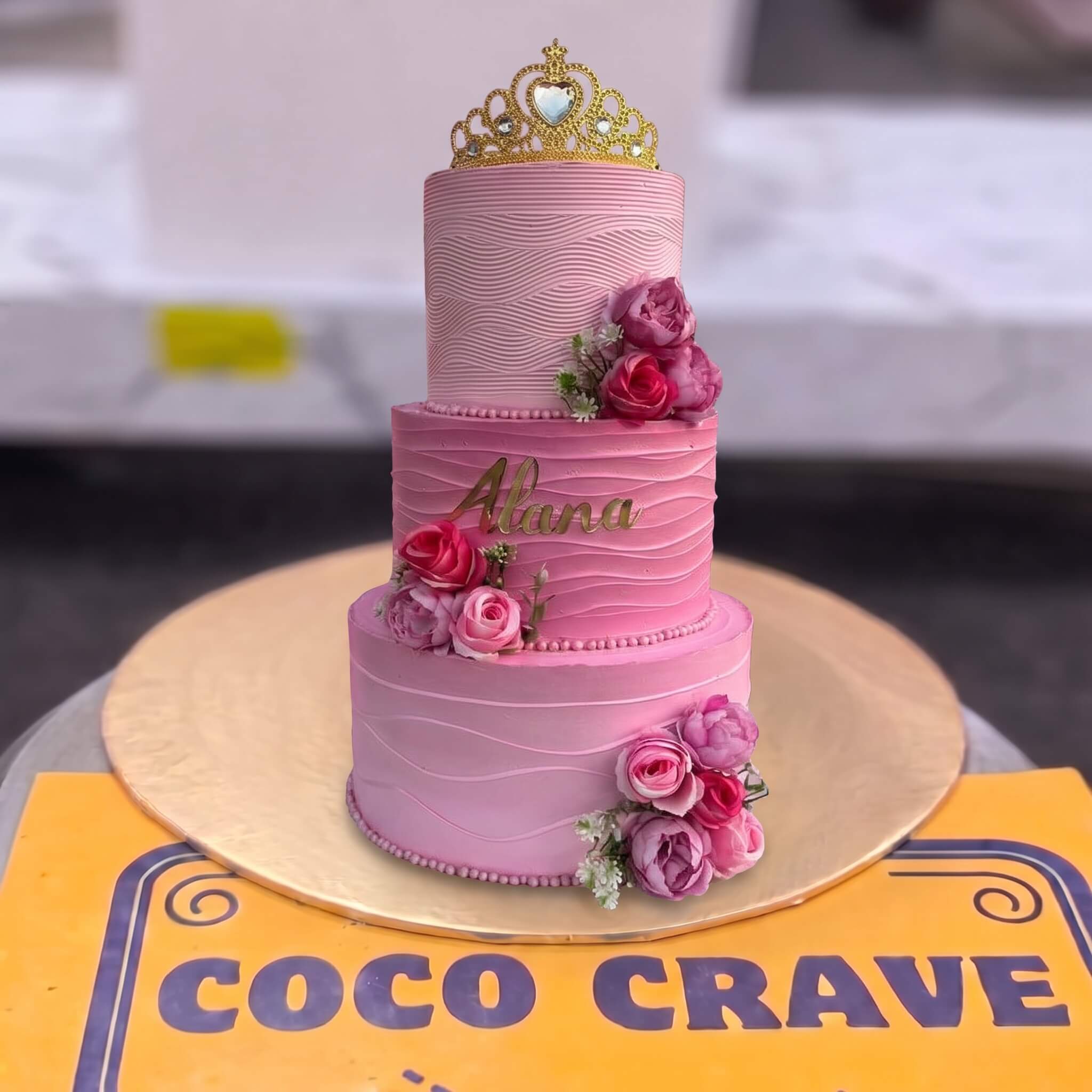 Blush Rose Fresh Three Tier Cake in Lahore Blush Rose Fresh Three Tier Cake in Lahore