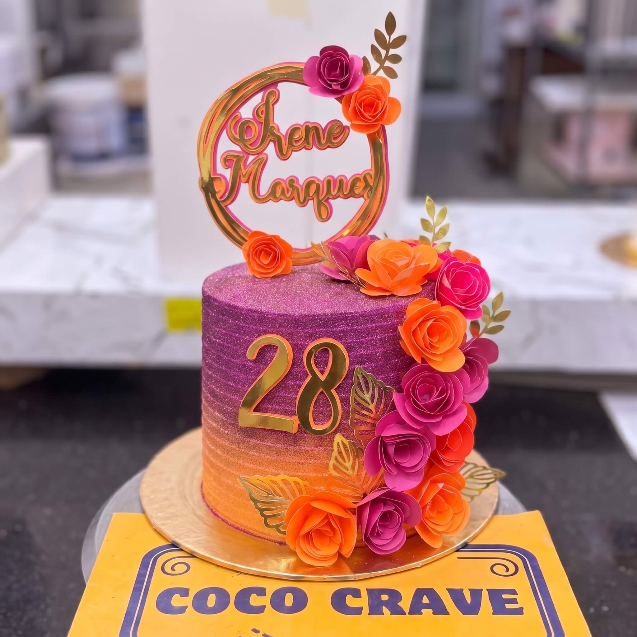 Purple Orange Sugar Rose Cake in Lahore Purple Orange Sugar Rose Cake in Lahore