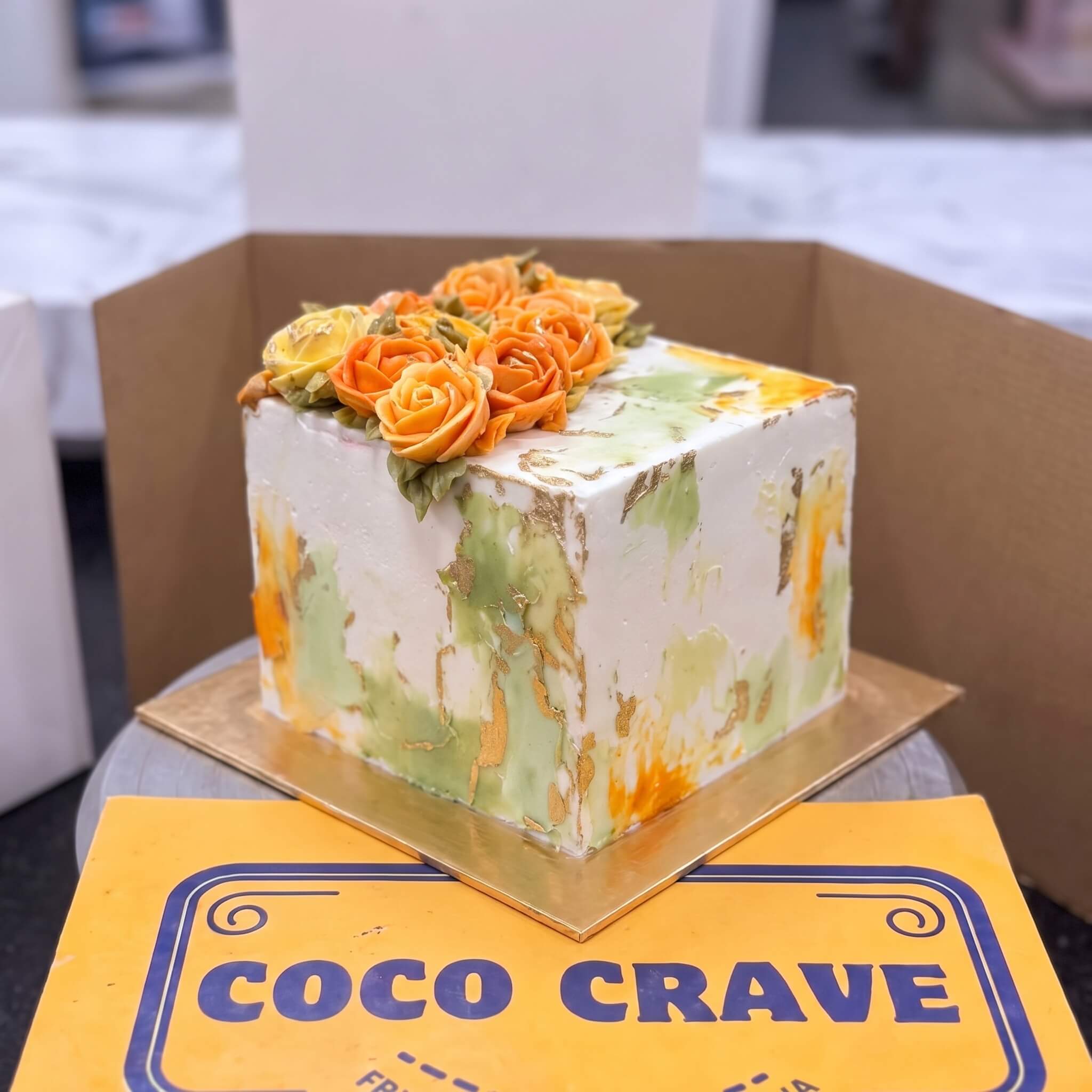 Orange Rose Buttercream Marble Cake in Lahore Orange Rose Buttercream Marble Cake in Lahore